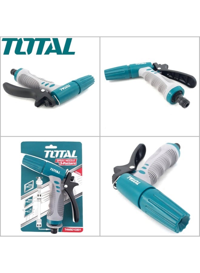 Total Plastic Trigger Nozzle THWS010301 – Adjustable 3-Way Spray (Cone, Jet, Rinse) – ABS High-Impact Body with TPR Soft Grip & Nylon Lever – Garden, Car, Household Use - Image 2